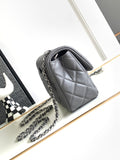 CC MINI 20 FLAP BAG IN DARK GREY CALFSKIN Bags Bible