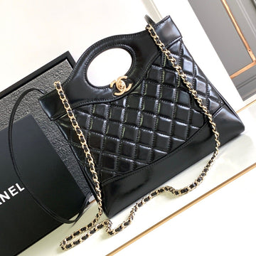 CC 24S31 Mini Shopping Bag 22CM Black Lambskin Gold Hardware