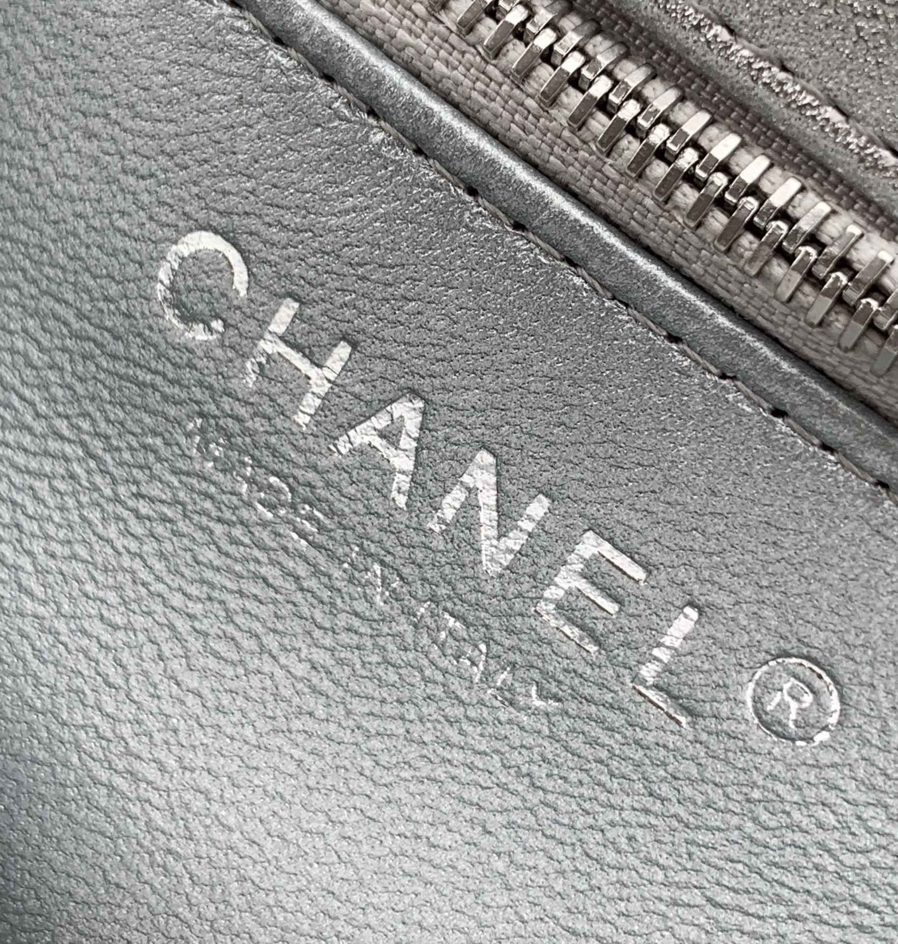 CC MINI 19 FLAP BAG IN SILVER CALFSKIN Bags Bible