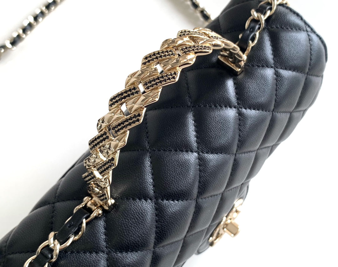 CC MINI 20 FLAP BAG IN BLACK CALFSKIN Bags Bible