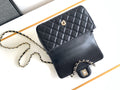 CC MINI 20 FLAP BAG IN BLACK CALFSKIN Bags Bible