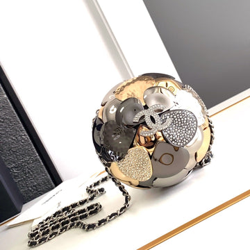 Evening Bag 9 Gold Silver Ruthenium Metal With Crystal