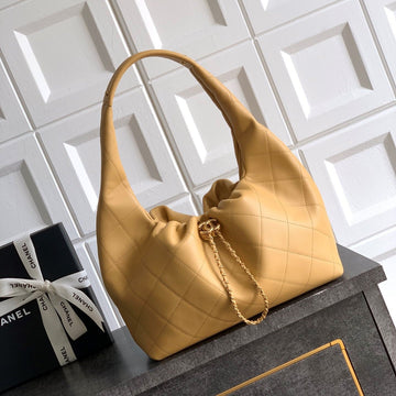 Chanel 26C Hobo Bag Beige Cowhide Ghw 272334