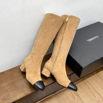 CC High Boots 50MM Bold Beige Suede