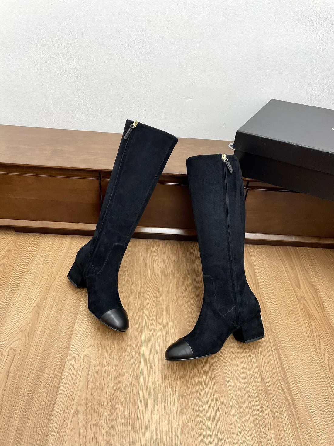 CC High Boots 50MM Black Suede