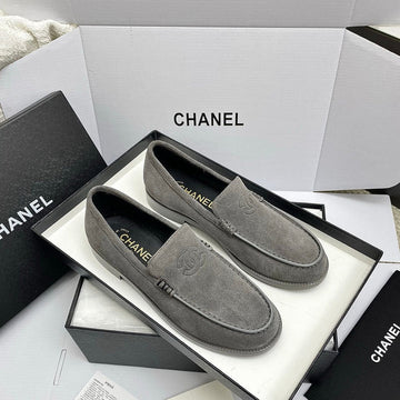 CC 26S Double C Loafers Gray Suede 645305