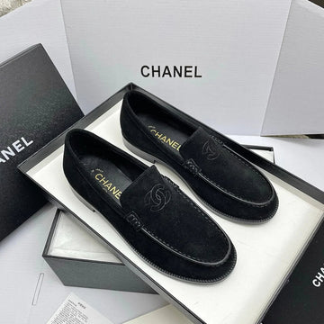 CC 26S Double C Loafers Black Suede 645306