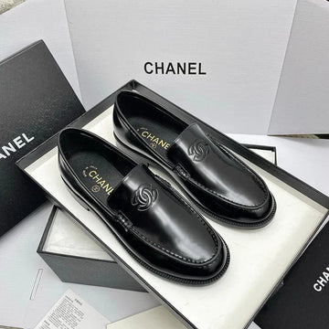 CC 26S Double C Loafers Black Calfskin 645307