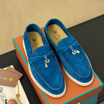 Summer Charm Walk Loafer Dark Blue Suede