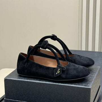 Alaïa Le Teckel Ballet Flats Black Suede 468729