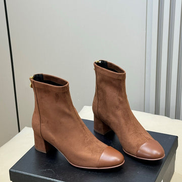 CC 26FW Ankle Boot Brown Suede Fabric 621277