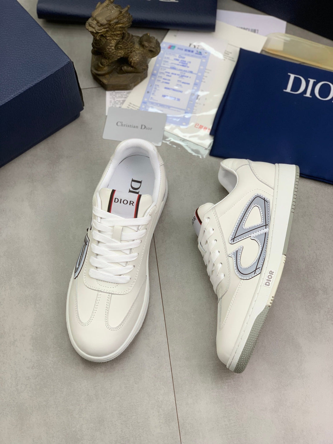 CD Homme Sneakers White Calfskin