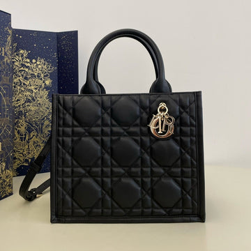 Small Book Tote 26 Black Lambskin Gold Hardware