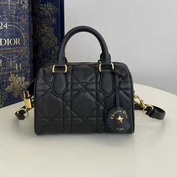 CD Groove 20CM Black Calfskin Gold Hardware