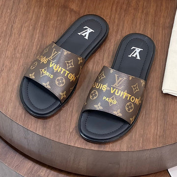 LV Oasis Mule Chocolate Brown Monogram Calfskin