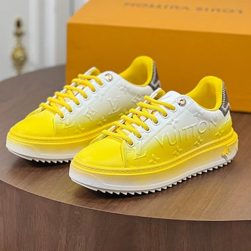 LV Time Out Sneaker Yellow Mix White Calfskin