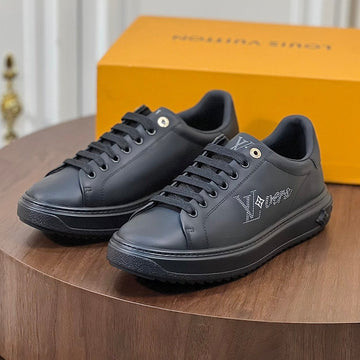 LV Time Out Sneaker In Black Calfskin