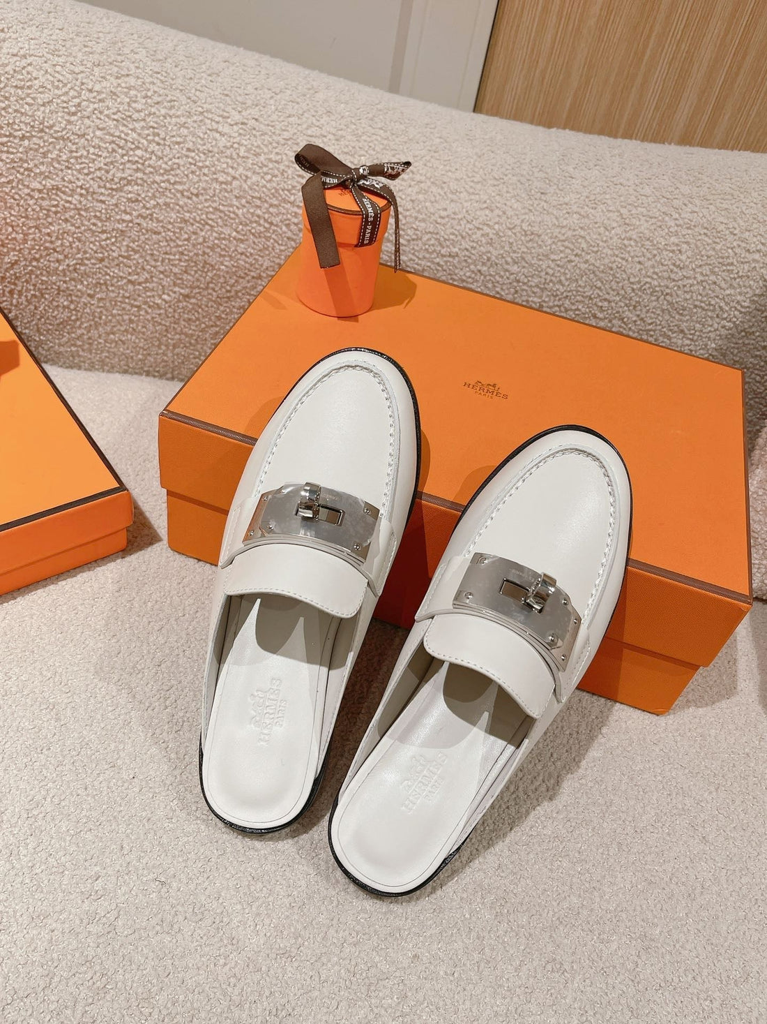 Iota Mule Blanc De Paris Calfskin