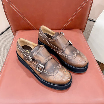 Miu-Church's Loafers Raw Brown Nubuck Leather