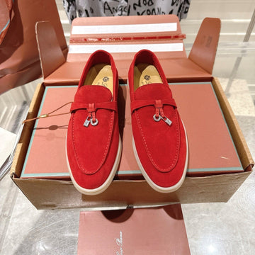 Lp Summer Charms Walk Loafers Red Suede 565850