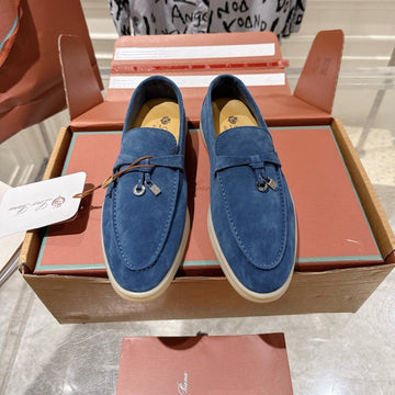 Lp Summer Charms Walk Loafers Dark Blue Suede 565861