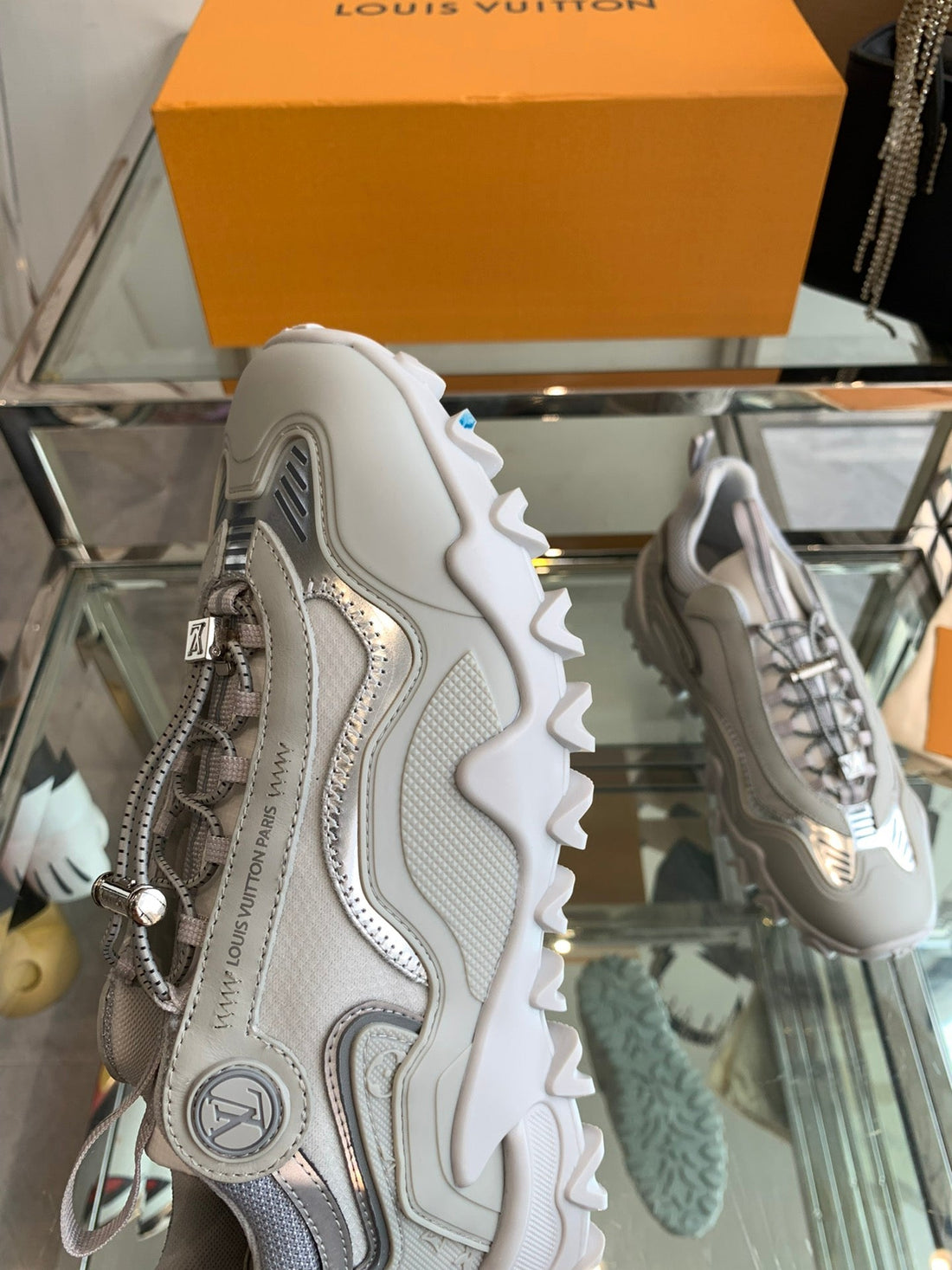LV Rush Sneaker 40MM Grey Cowhide
