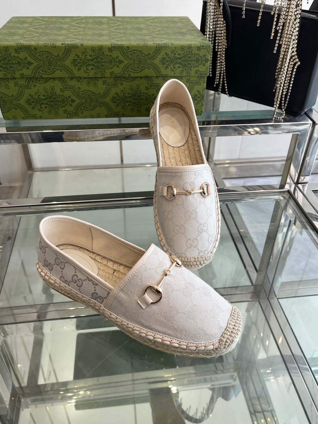 Gc 2025 Espadrille With Horsebit Ivory Canvas 292315