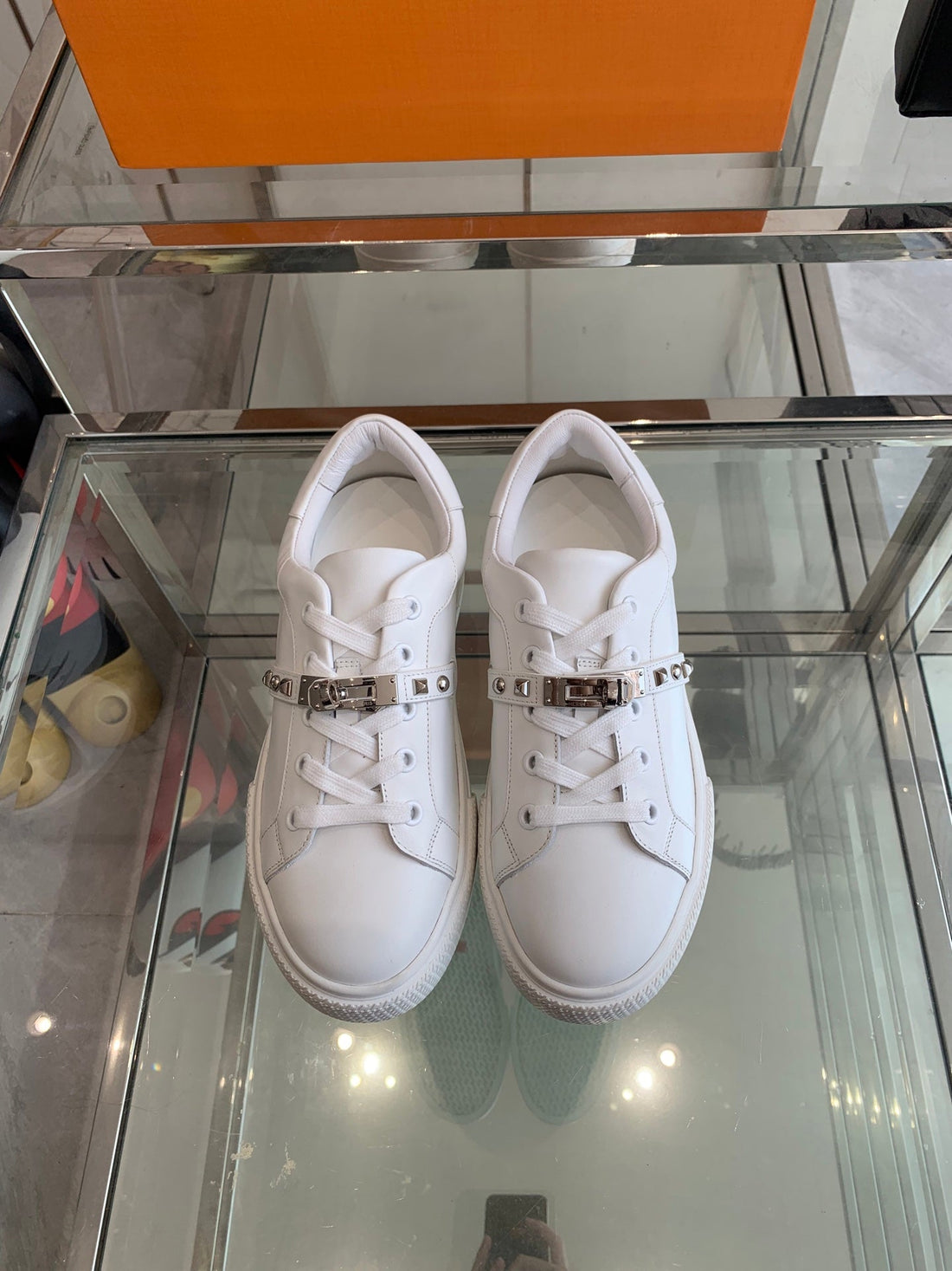 Hm Day Sneaker White Silver Calfskin 291880