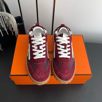 Hm Jet Sneaker Burgundy White Suede 739995