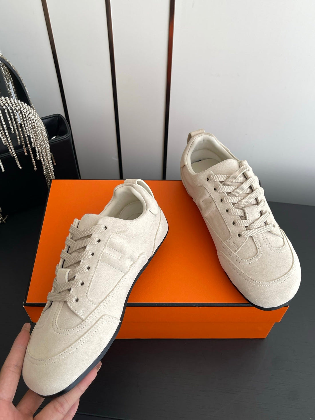 Hm May Derby Shoes Khaki Suede 740000