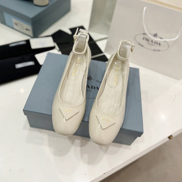 Pra Nappa Mary Jane Pumps Creamy White Lambskin
