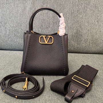 Valentino Small 19 Handbag Black Calfskin 538538