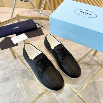 Pra Lace-Up Shoes Black Calfskin