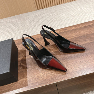 Sl Dune Slingback Pumps Apple Polished Calfskin