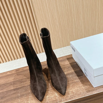The Row Pointed-Toe Ankle Boots 35MM Black Suede 427975