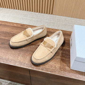 CD Loafer In Beige Suede 101003