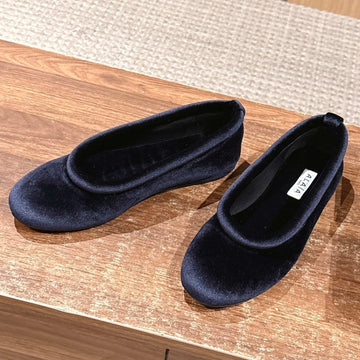 Alaïa 2025 Ballet Flat Dark Blue Velvet 553858