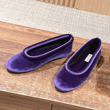 Alaïa 2025 Ballet Flat Purple Velvet 553859