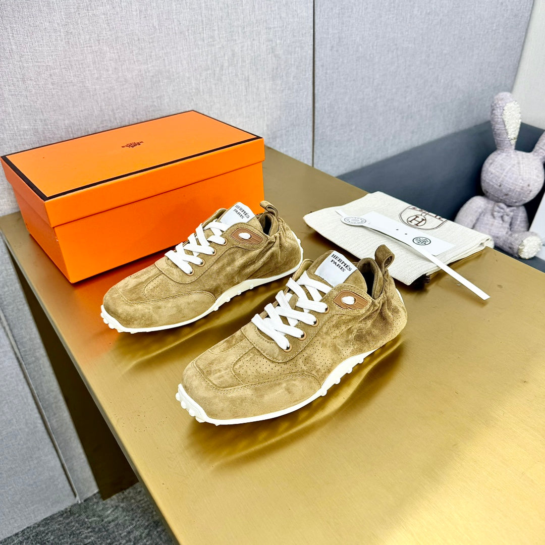 Hm Sneaker In 25MM Light Yellow Brown Suede 956333