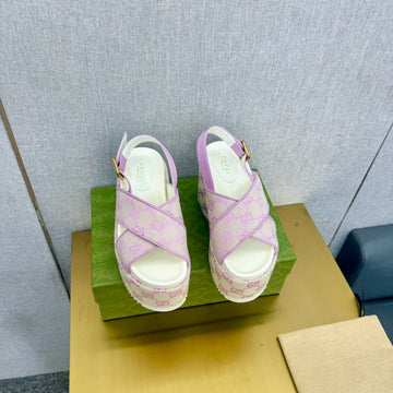 GG Supreme Platform Pastel Pink Canvas