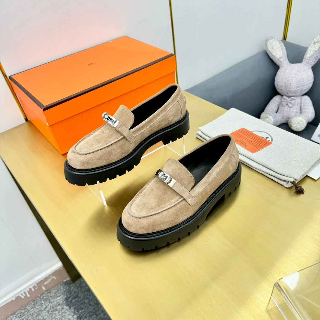 Hm Icone Loafer Light Brown Suede