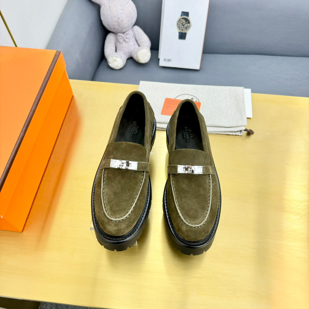 Hm Icone Loafer Olive Suede