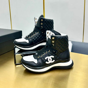 Athletic Shoes In Black Calfskin