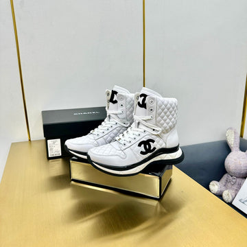 Athletic Shoes In White Calfskin