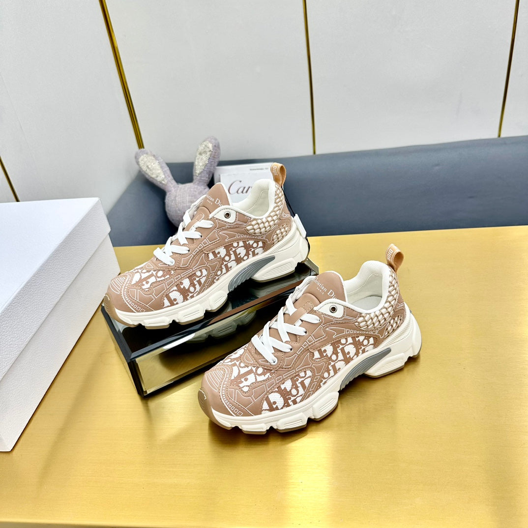 CD Chrono Sneaker 40MM In Brown Pink Mesh Fabric 994572