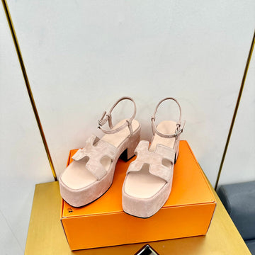 Hm Platform Slingback Pink Suede 370761