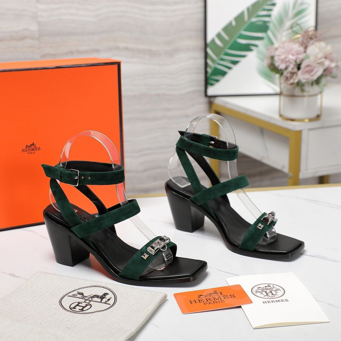 Ivresse 65 Sandal Peacock Suede