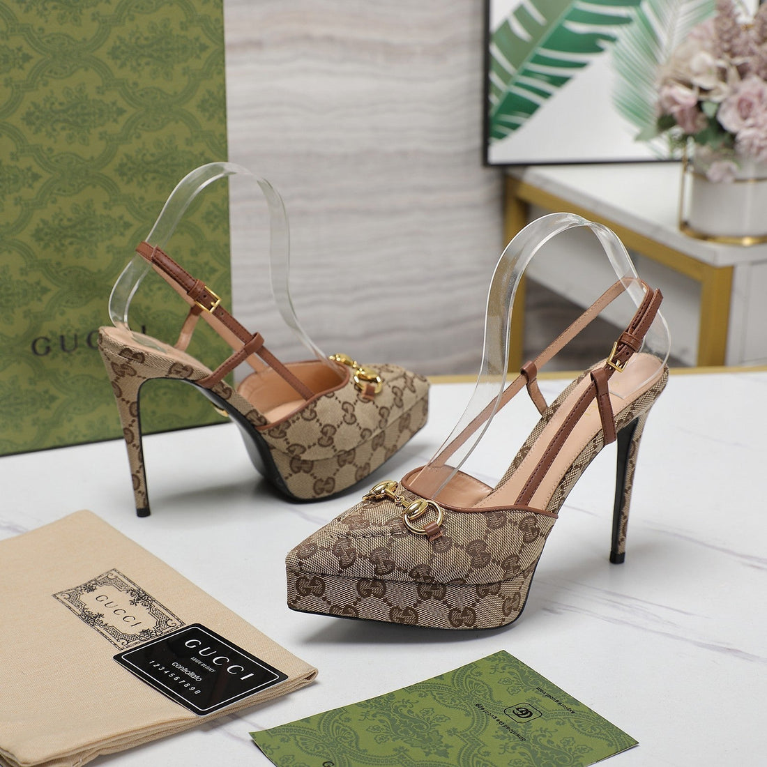 GG Valentino High Heels Brown