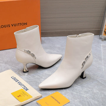 LV Sparkle Ankle Boots 70MM White Cowhide
