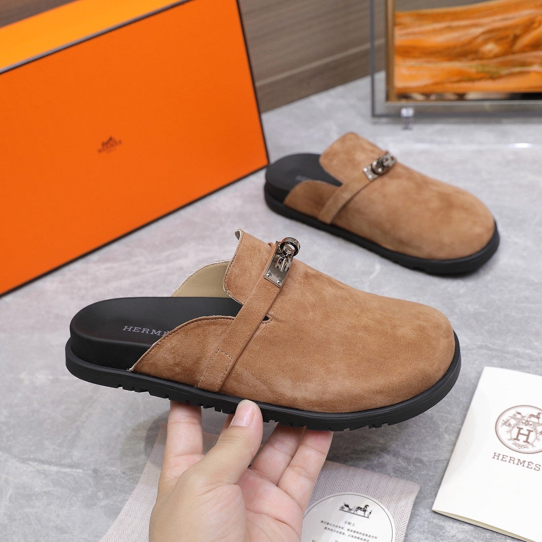 Hm 25 Carlotta Mule Brown Suede